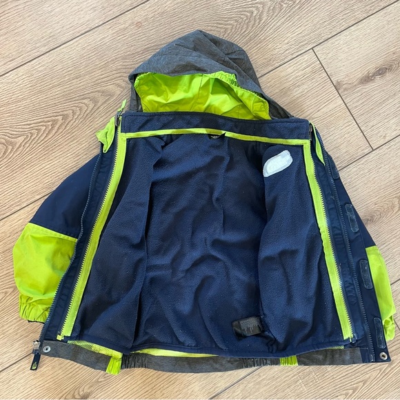 The North Face Kids Two in One Fleece Jacket Outer Shell Hood Size 4T - Picture 5 of 7